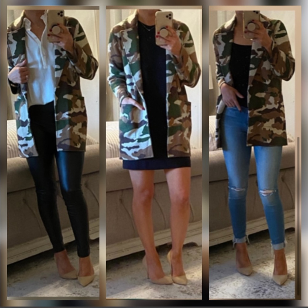 Last(NEW)🤍Camo sweater blazer